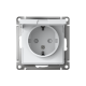 ATLASDESIGN РОЗЕТКА с заземлением со шторками с крышкой, 16А, IP20, механизм, БЕЛЫЙ