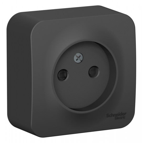 Розетка Schneider Electric BLANCA 1-мест. О/У со шторками 16А/250В АНТРАЦИТ