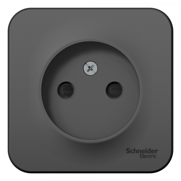 Розетка Schneider Electric BLANCA 1-мест. О/У со шторками 16А/250В АНТРАЦИТ