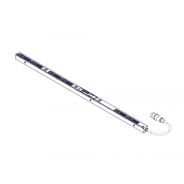БРП Uniprom, управляемый, 0U, 400В, 3Ф, 32A, 18xC13 12xC19, 3м кабель, IEC309