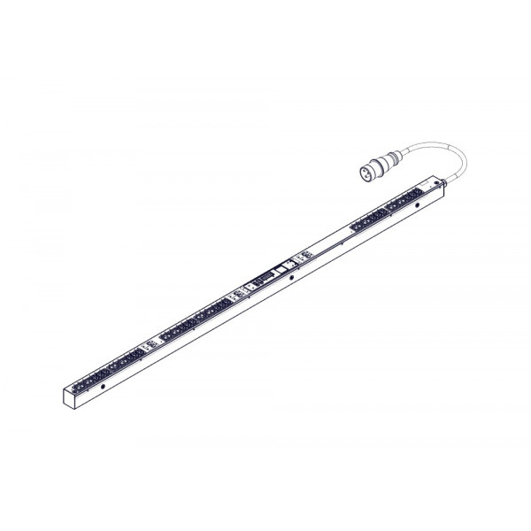 БРП Uniprom, управляемый, 0U, 400В, 3Ф, 32A, 18xC13 12xC19, 3м кабель, IEC309
