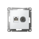 ATLASDESIGN РОЗЕТКА двойная ТВ + компьютерная RJ45 кат. 5e, механизм, ЛОТОС