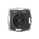 ATLASDESIGN РОЗЕТКА 16А c 2 USB A+A, 5В/2,4А, 2х5В/1,2А, механизм, БАЗАЛЬТ