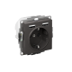 ATLASDESIGN РОЗЕТКА 16А c 2 USB A+A, 5В/2,4А, 2х5В/1,2А, механизм, БАЗАЛЬТ
