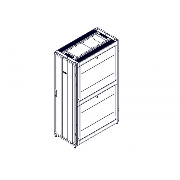 Шкаф Systeme Electric, серия Uniprom, 42U-600/1200, боковые панели 4шт, черный