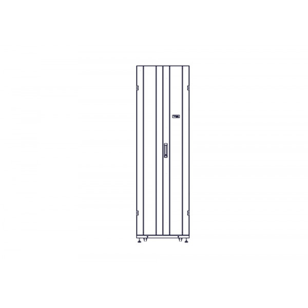 Шкаф Systeme Electric, серия Uniprom, 42U-600/1200, боковые панели 4шт, черный