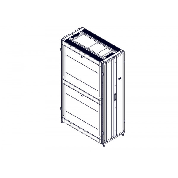 Шкаф Systeme Electric, серия Uniprom, 42U-600/1200, боковые панели 4шт, черный
