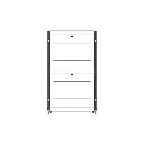 Шкаф Systeme Electric, серия Uniprom, 42U-600/1200, боковые панели 4шт, черный