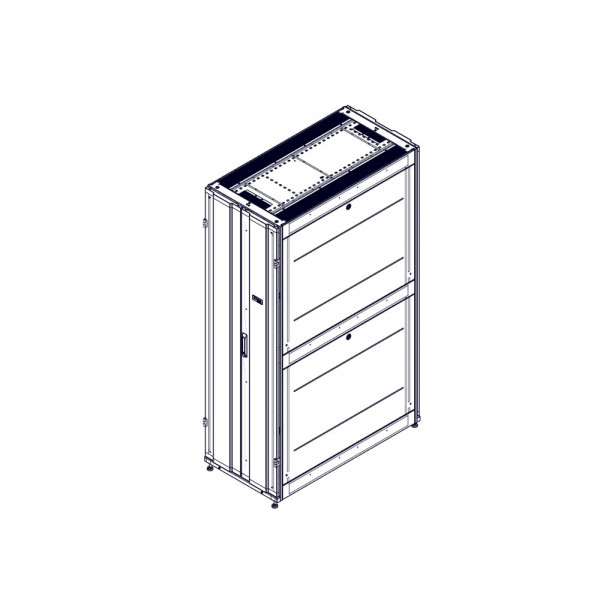Шкаф Systeme Electric, серия Uniprom, 42U-600/1200, боковые панели 4шт, черный