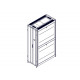 Шкаф Systeme Electric, серия Uniprom, 42U-600/1200, боковые панели 4шт, черный