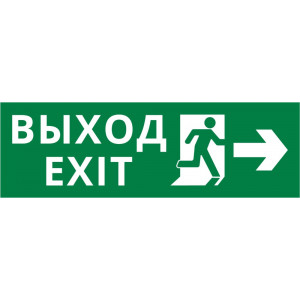 Пиктограмма ДСО-101-IP65-Н "Выход Фигура - вправо 1"