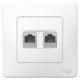 Комп. розетка Schneider Electric BLANCA 2х-мест. RJ45 кат.5e С/У БЕЛЫЙ
