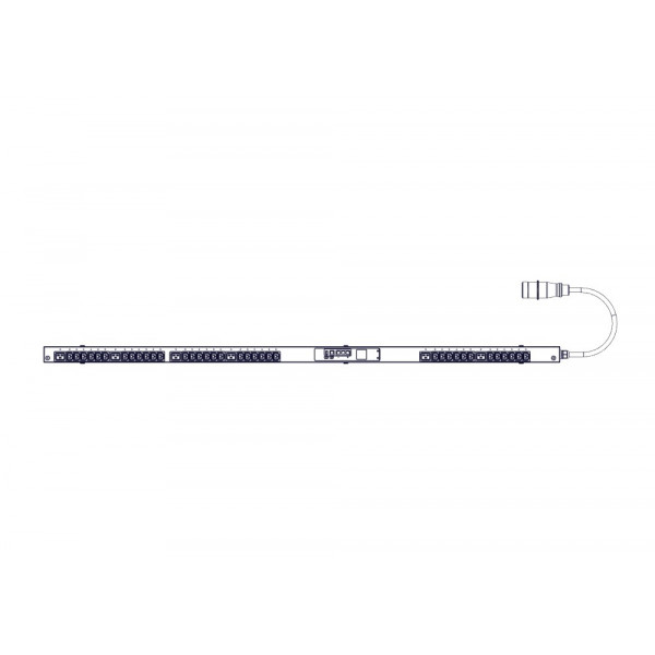 БРП Uniprom, управляемый, 0U, 400В, 3Ф, 16A, 36xC13 6xC19, 3м кабель, IEC309
