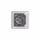 GLOSSA РОЗЕТКА с заземлением со шторками с прозрачной крышкой, 16А, IP44, в сборе, БЕЛЫЙ