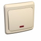Переключатель Schneider Electric ЭТЮД 1-клав. С/У с подсвет. 10АX/250B КРЕМОВЫЙ