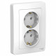 Розетка Schneider Electric BLANCA 2х-мест. с заземл. С/У 16А/250В БЕЛЫЙ