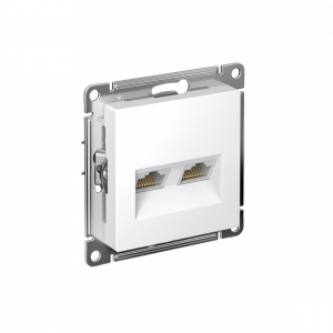 ATLASDESIGN РОЗЕТКА двойная компьютерная RJ45+RJ45 кат. 5e, механизм, ЛОТОС