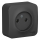 Розетка Schneider Electric BLANCA 1-мест. О/У 16А/250В АНТРАЦИТ