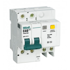 Выключатель автоматический дифференциального тока (АВДТ) 2P 40A 300мА AC-S селективный ДИФ-101 S