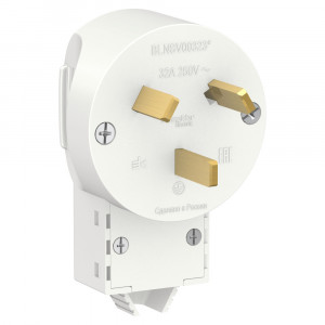 Вилка Schneider Electric BLANCA 1P+N+PE С/У 32А/250В БЕЛЫЙ