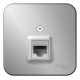 Розетка Schneider Electric BLANCA компьютерная RJ45 кат.5e О/У АЛЮМИНИЙ