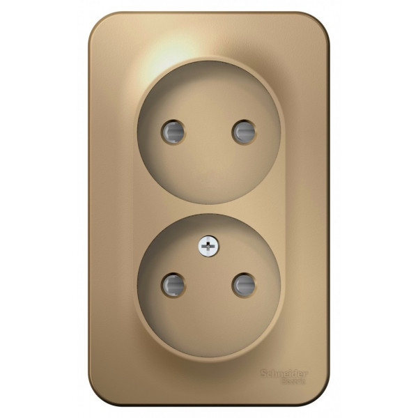 Розетка Schneider Electric BLANCA 2х-мест. О/У со шторками 16А/250В ТИТАН