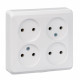 Розетка Schneider Electric ЭТЮД 4х-мест. О/У 16А/250В БЕЛЫЙ