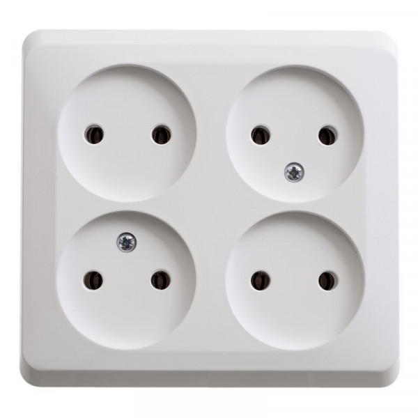 Розетка Schneider Electric ЭТЮД 4х-мест. О/У 16А/250В БЕЛЫЙ
