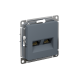 ATLASDESIGN РОЗЕТКА двойная компьютерная RJ45+RJ45 кат. 6А, механизм, ГРИФЕЛЬ