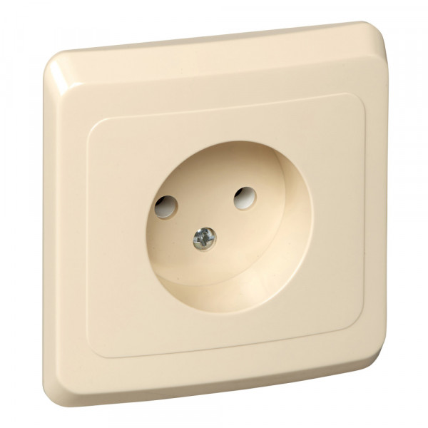 Розетка Schneider Electric ЭТЮД 1-мест. С/У 16А/250В КРЕМОВЫЙ