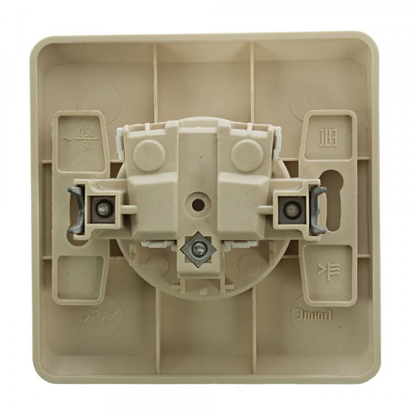 Розетка Schneider Electric ЭТЮД 1-мест. С/У 16А/250В КРЕМОВЫЙ