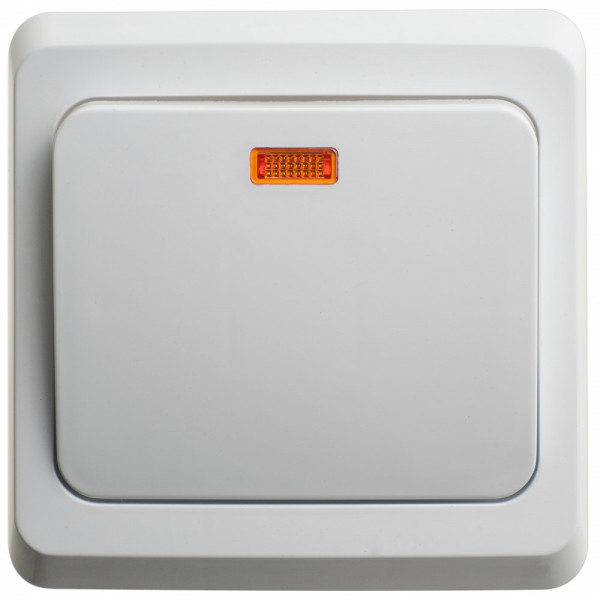 Переключатель Schneider Electric ЭТЮД 1-клав. С/У с подсвет. 10АX/250B БЕЛЫЙ
