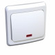 Выключатель Schneider Electric ЭТЮД 1-клав. С/У с подсвет. 10АX/250B БЕЛЫЙ