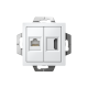 ATLASDESIGN РОЗЕТКА двойная HDMI+RJ45, кат. 5е, механизм, БЕЛЫЙ