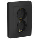 Розетка Schneider Electric BLANCA 2х-мест. заземл.+шторки С/У 16А/250В АНТРАЦИТ
