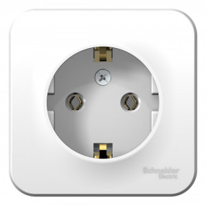 Розетка Schneider Electric BLANCA 1-мест. с заземлением О/У 16А/250В БЕЛЫЙ