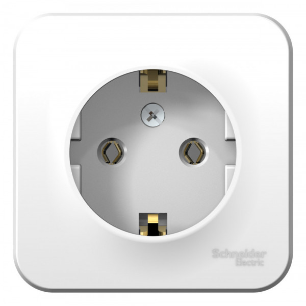 Розетка Schneider Electric BLANCA 1-мест. с заземлением О/У 16А/250В БЕЛЫЙ