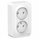 Розетка Schneider Electric BLANCA 2х-мест. О/У 16А/250В БЕЛЫЙ