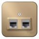 Блок розеток Schneider Electric BLANCA комп. RJ45 + телеф. RJ11 О/У ТИТАН
