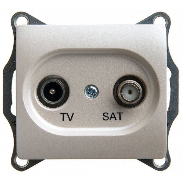 GLOSSA TV-SAT РОЗЕТКА оконечная 1DB, механизм, ПЕРЛАМУТРОВЫЙ