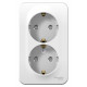 Розетка Schneider Electric BLANCA 2х-мест. заземл.+шторки О/У 16А/250В БЕЛЫЙ