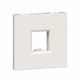 W45 Плата лицевая для 1xKeystone, 2 модуля (45х45 мм) БЕЛАЯ RAL9010