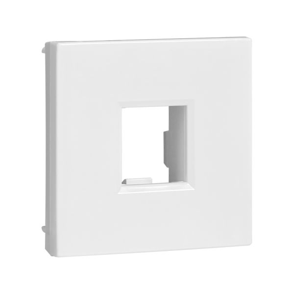 W45 Плата лицевая для 1xKeystone, 2 модуля (45х45 мм) БЕЛАЯ RAL9010