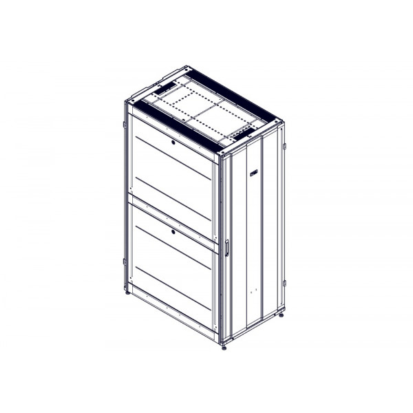 Шкаф Systeme Electric, серия Uniprom, 42U-750/1200, боковые панели 4шт, черный