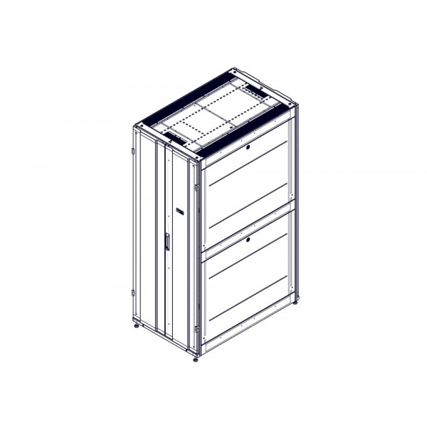 Шкаф Systeme Electric, серия Uniprom, 42U-750/1200, боковые панели 4шт, черный
