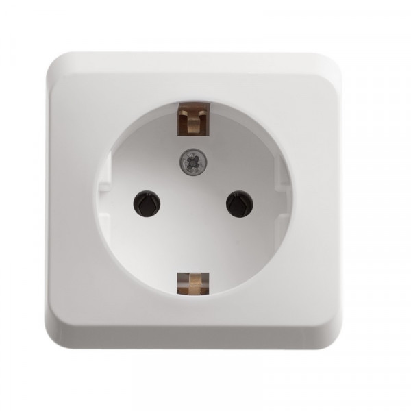 Розетка Schneider Electric ЭТЮД 1-мест. О/У с заземл. 16А/250В БЕЛЫЙ