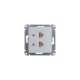 GLOSSA РОЗЕТКА двойная компьютерная RJ45+RJ45 кат. 5e, механизм, БЕЛЫЙ