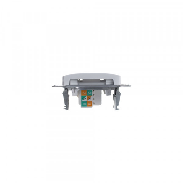 GLOSSA РОЗЕТКА двойная компьютерная RJ45+RJ45 кат. 5e, механизм, БЕЛЫЙ