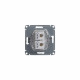GLOSSA РОЗЕТКА двойная компьютерная RJ45+RJ45 кат. 5e, механизм, БЕЛЫЙ