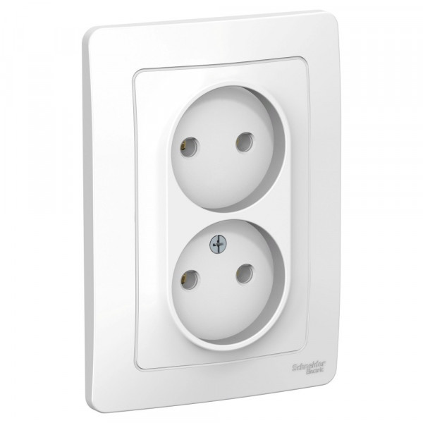Розетка Schneider Electric BLANCA 2х-мест. С/У 16А/250В БЕЛЫЙ